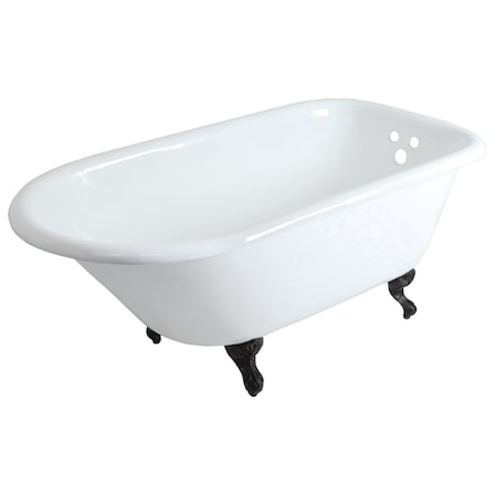 Aqua Eden 66 L, 30.13 W, White/Matte Black, Cast Iron VCT3D663019NT0